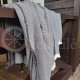 Cotton blanket "Eglutė" dark grey